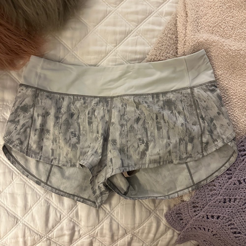 lululemon athletica Gray Patterned Athletic Shorts